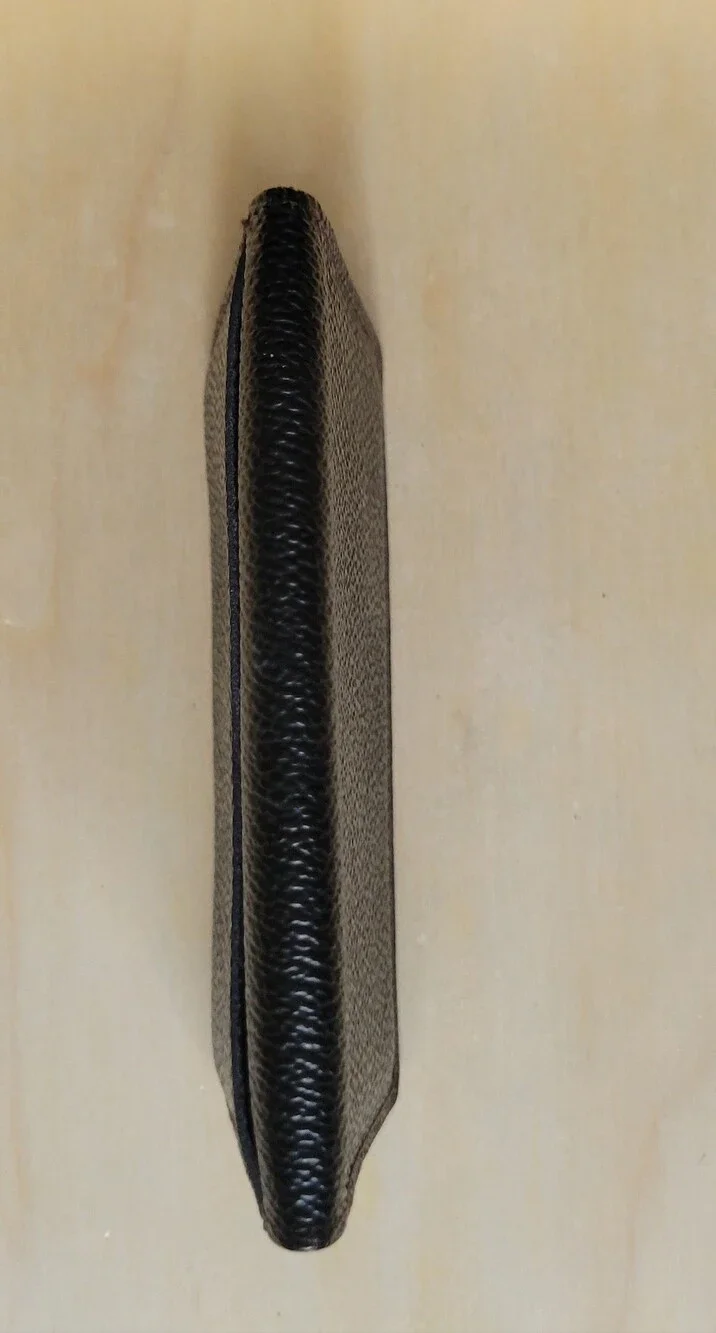 Louis Vuitton Dark Brown Card Holder Tan Interior Bifold LV